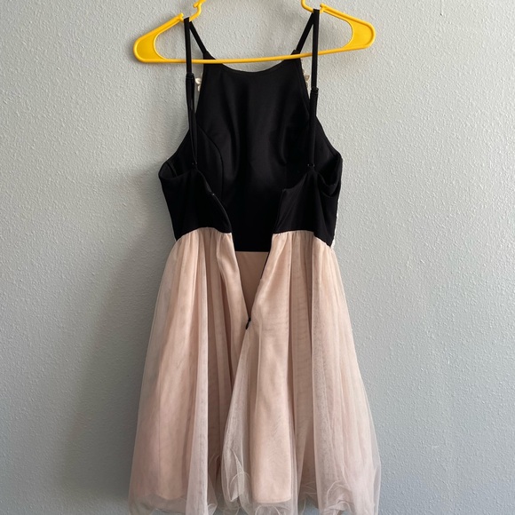 Blondie Nites Black and Cream Ruffle Dress - Picture 5 of 5